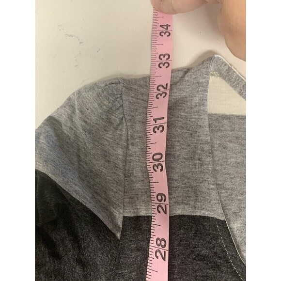 STELLA and Jamie‎ Dress Size Medium Striped Black Gray White - Picture 4 of 6